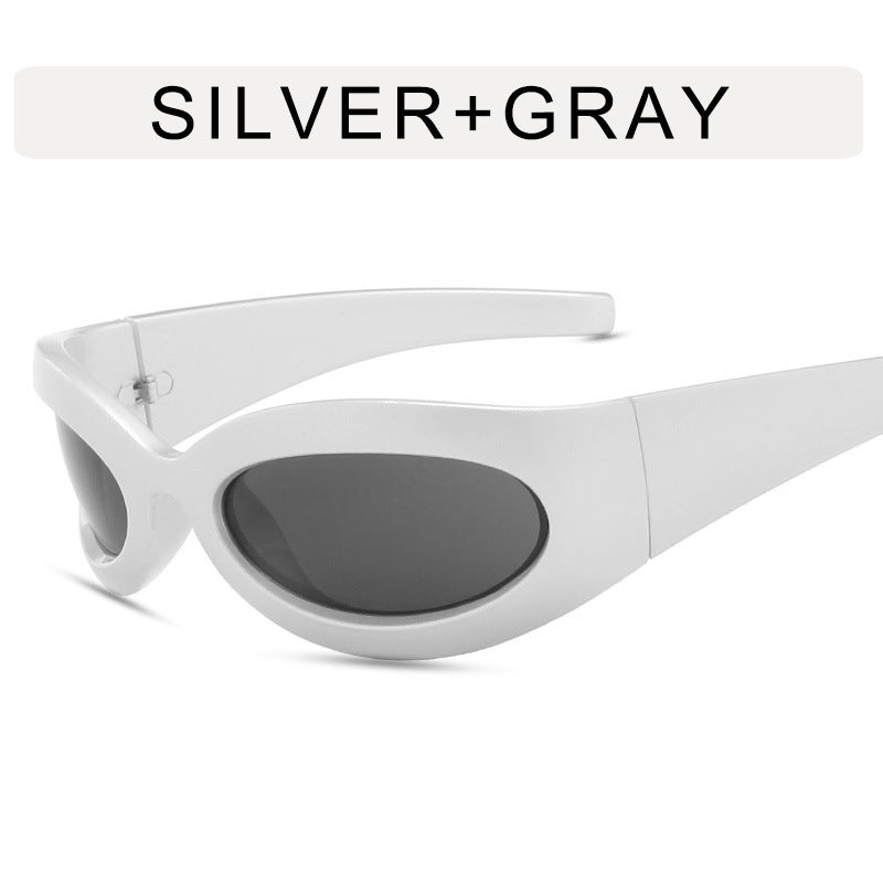 Wholesale Macaron Futuristic Female PC Sunglasses