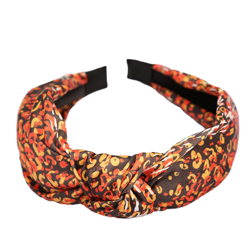 Diademas anudadas cruzadas de ala ancha de leopardo manchado al por mayor