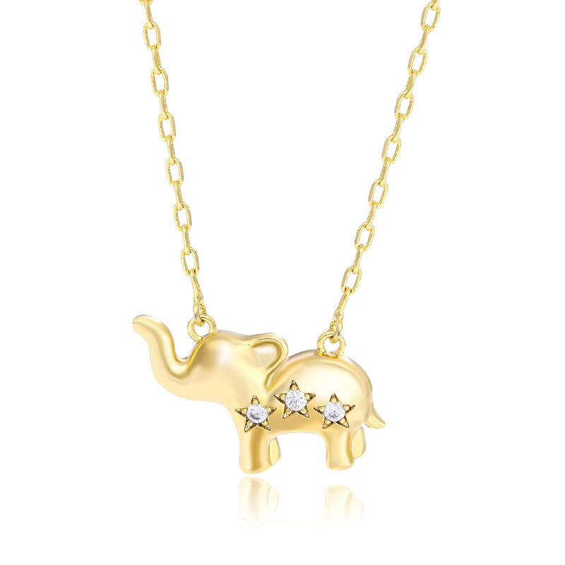 Wholesale Gold Plated Baby Elephant Alloy Necklace