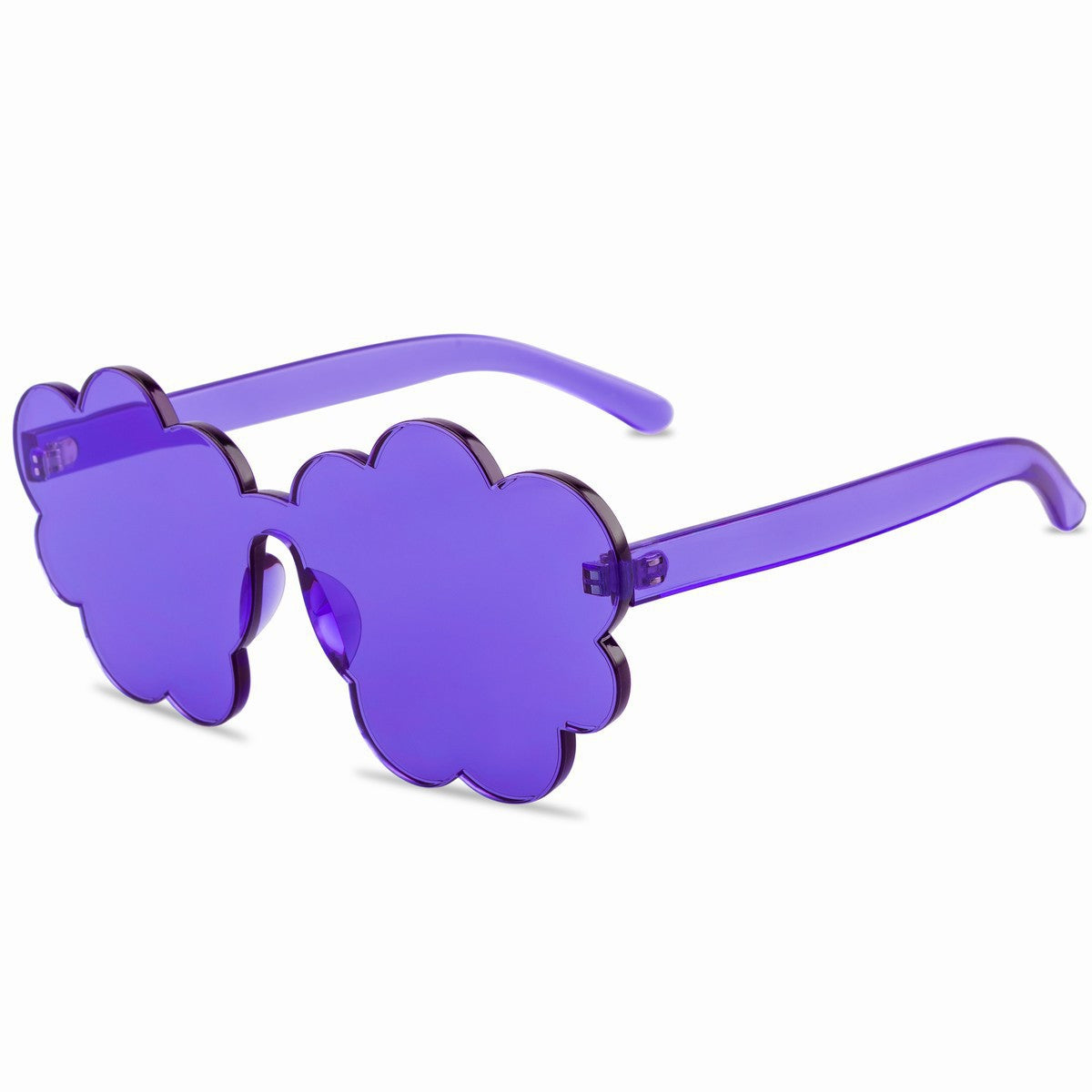Wholesale Candy Colored Flower Frameless PC Sunglasses