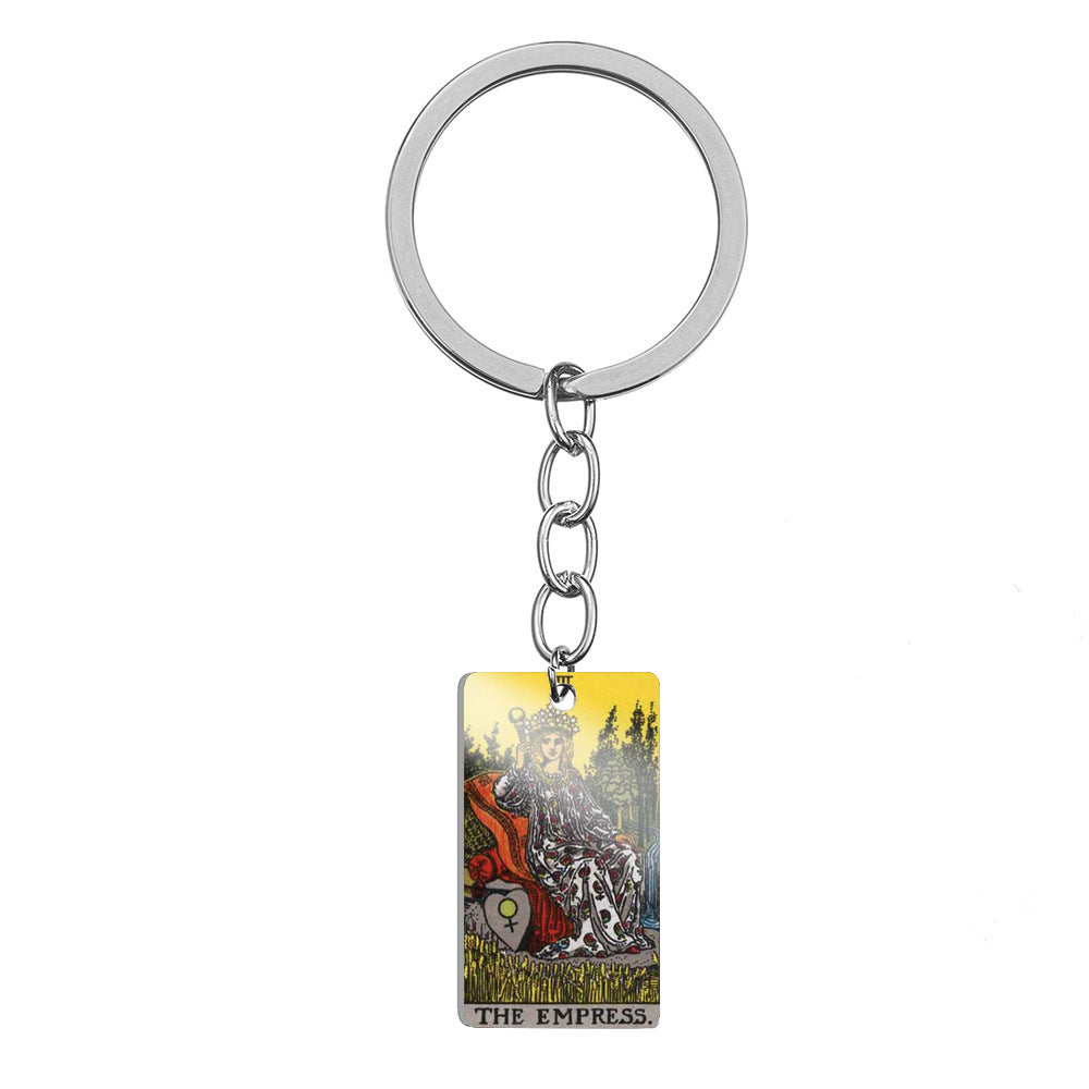 Wholesale Tarot Color Printing Stainless Steel Keychain