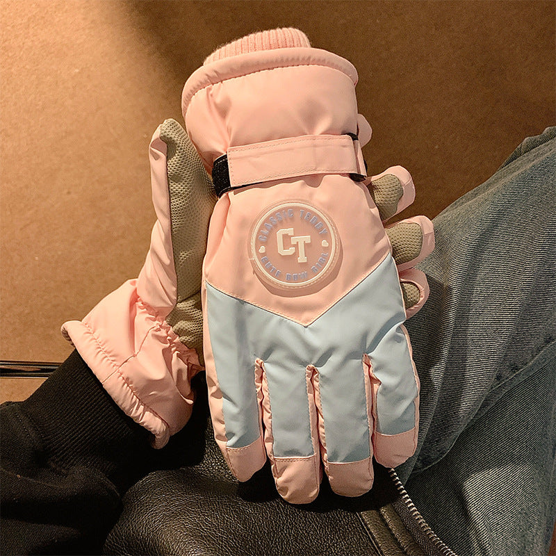 Wholesale Plush and Thickened Cycling and Skiing Touch Screen Gloves