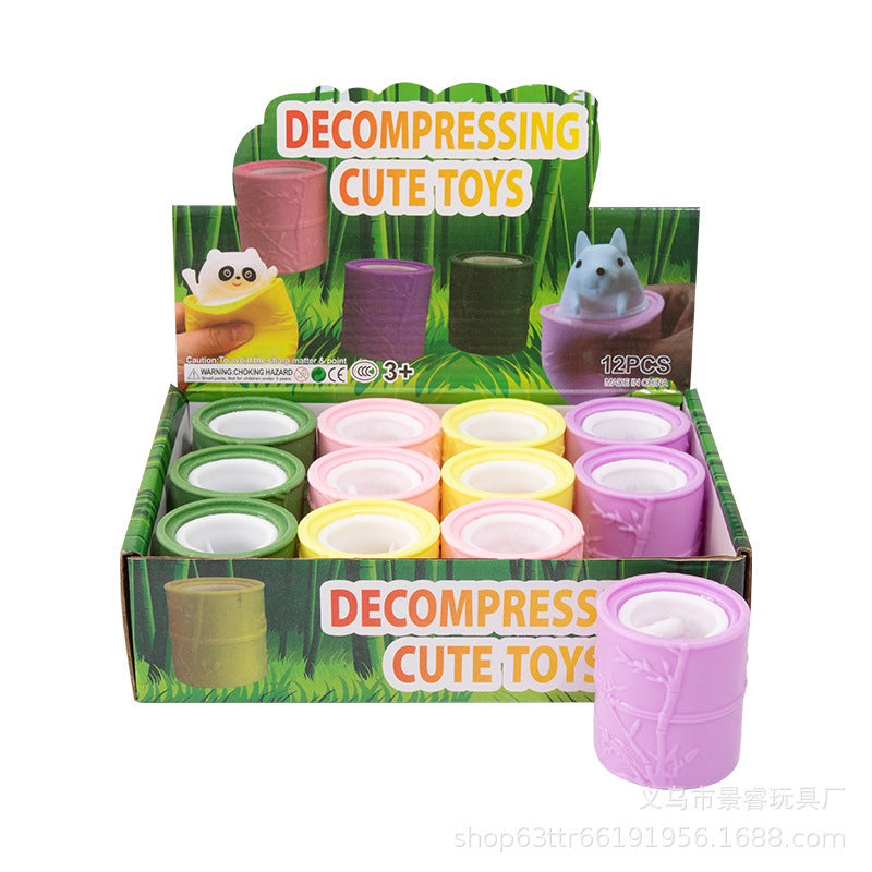 Wholesale 12pcs/box Halloween Decompression Squirrel Squeeze Cup Decompression Vinyl Toy
