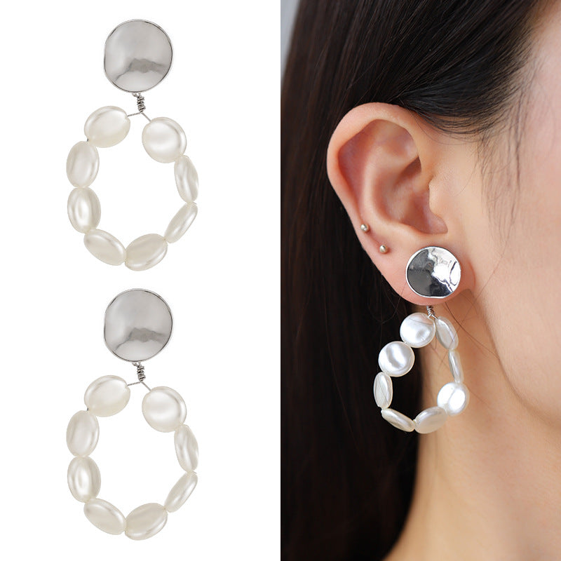 Pendientes Largos De Cobre De Perlas al por mayor