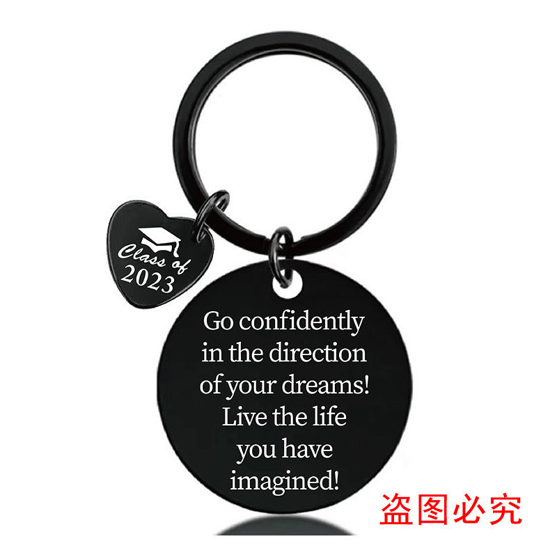 Wholesale Father's Day Graduation Season Gift Lettering Metal Keychain