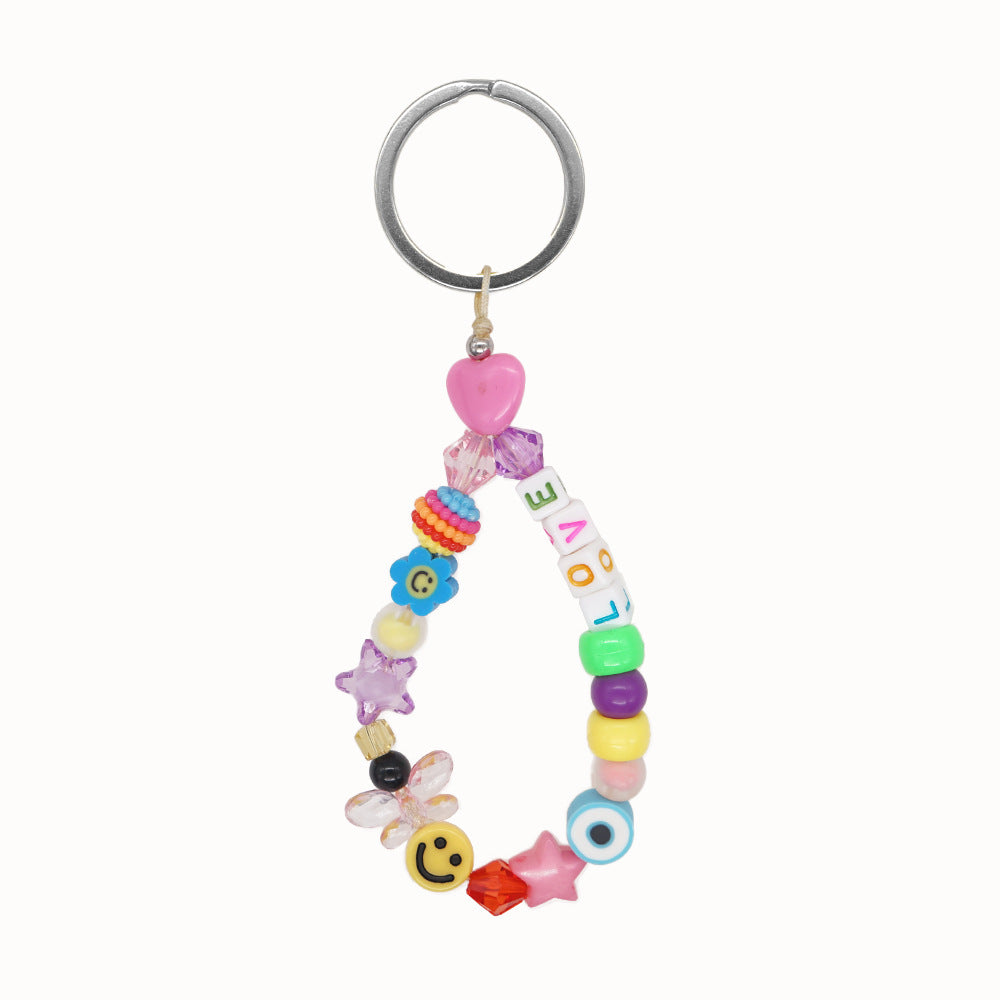 Wholesale Keychains Acrylic Anti-Lost Rice Beads