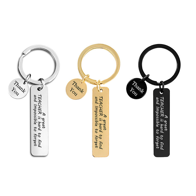 Wholesale Teacher's Day Graduation Season Gift Lettering Metal Keychain