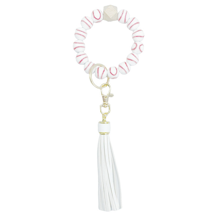 Venta al por mayor de madera de haya, marca de madera, pulsera de silicona, pulsera, llavero