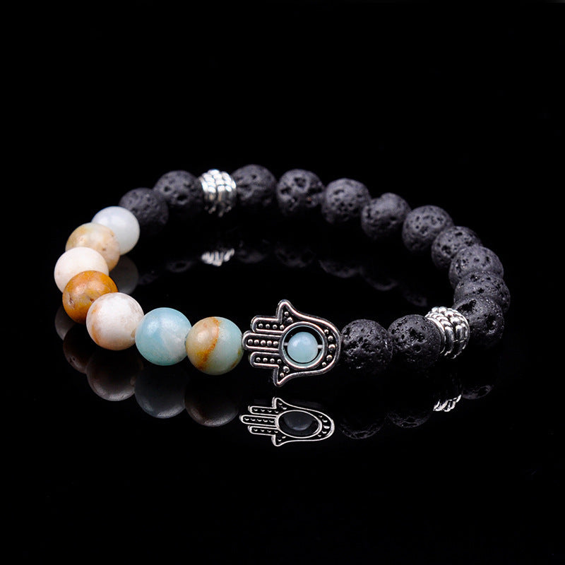 Wholesale Handmade Beaded Volcanic Stone Bracelet