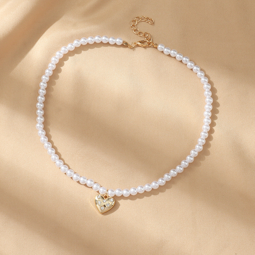 Wholesale Jewelry Valentine's Day Pearl Necklace Alloy