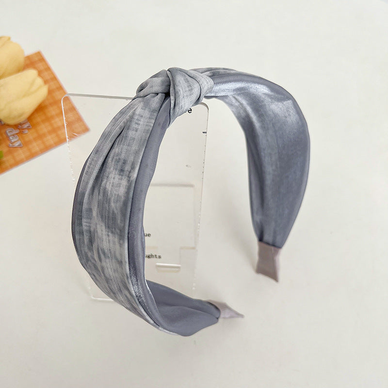 Diadema de tela anudada de banda ancha al por mayor