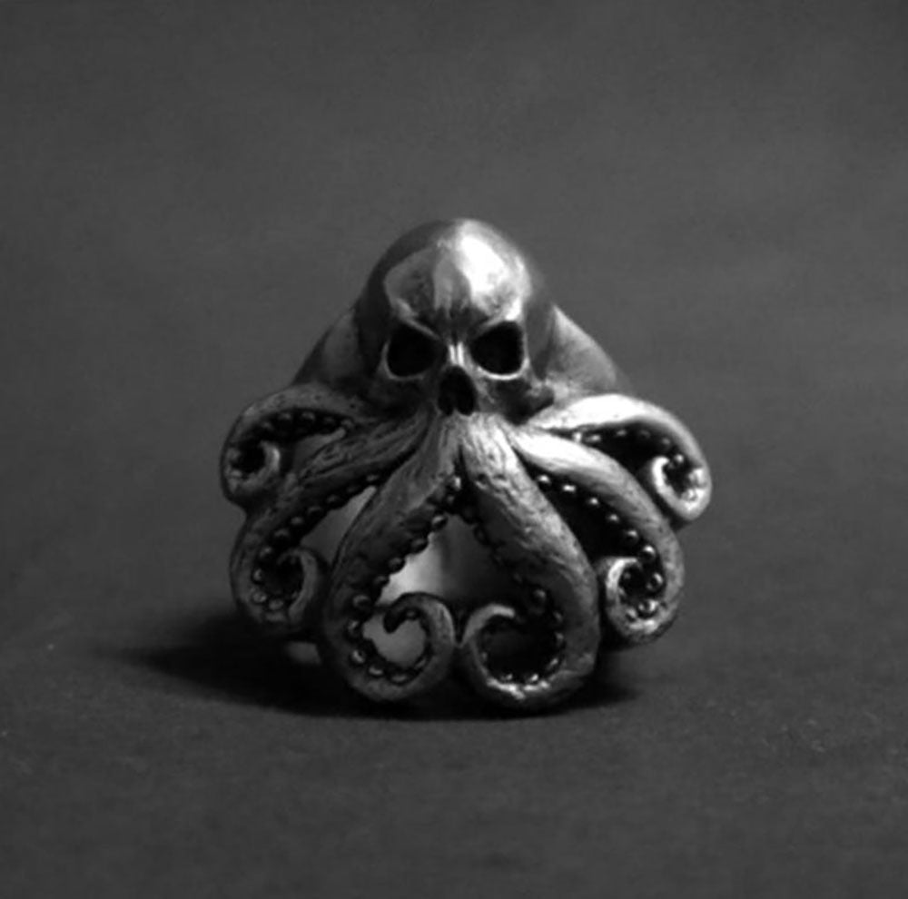 Wholesale Vintage Goth Theme Octopus Alloy Rings