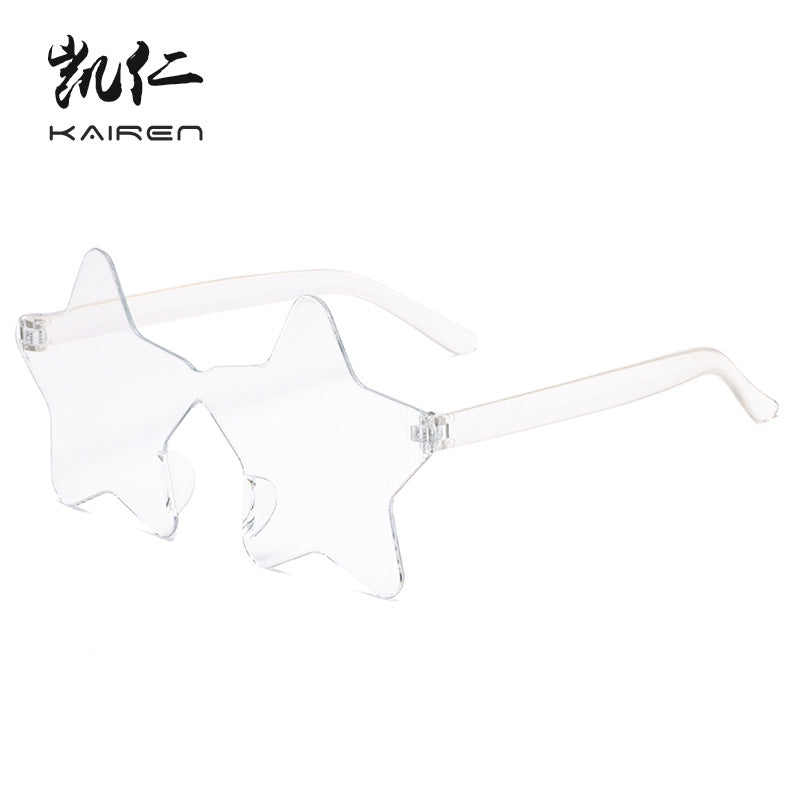 Wholesale Kids Frameless Pentagram Plastic Sunglasses