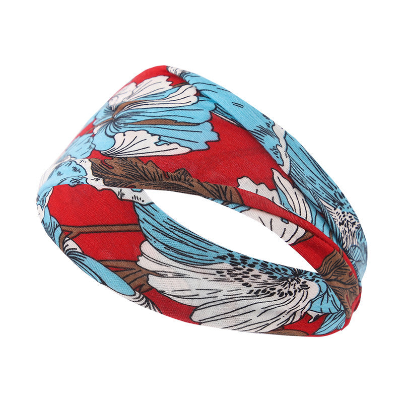 Venda al por mayor lazo elástico del pelo de la tela de la cruz del lado estrecho