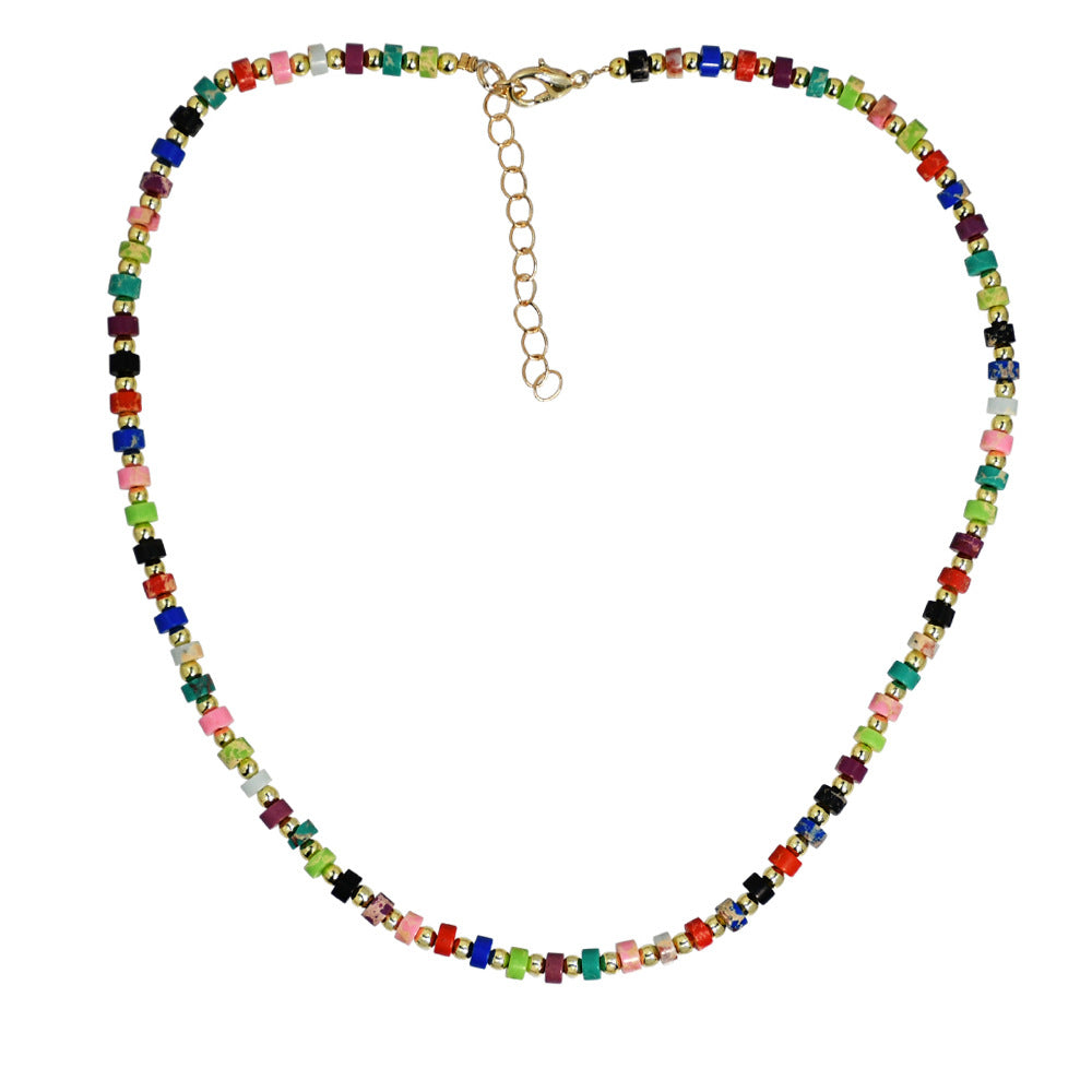 Wholesale Beaded Multilayer Medal Pendant Necklace