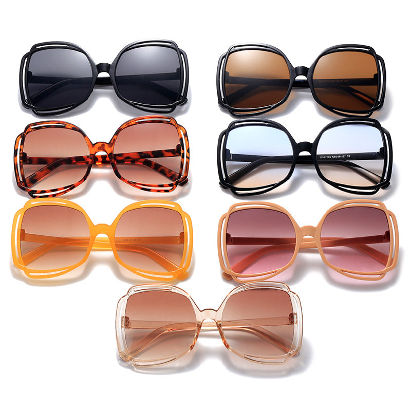 Wholesale PC Large Frame Hollow Out Sunglasses