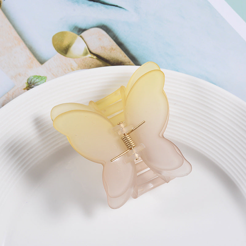 Wholesale Butterfly Gradient Matte Resin Hair Clips