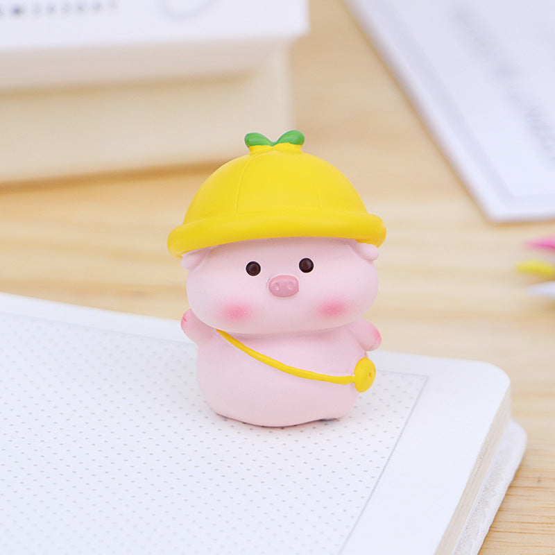 Wholesale of Mini Pig Center Console Car Interior Resin Small Ornaments