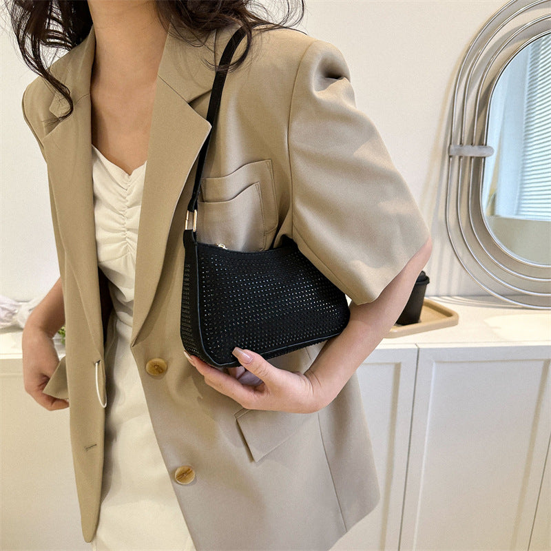 Bolso de hombro de diamantes con PU al por mayor PU