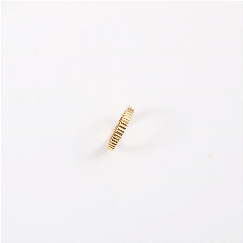 Wholesale Wave Gold Plated Titanium Rings