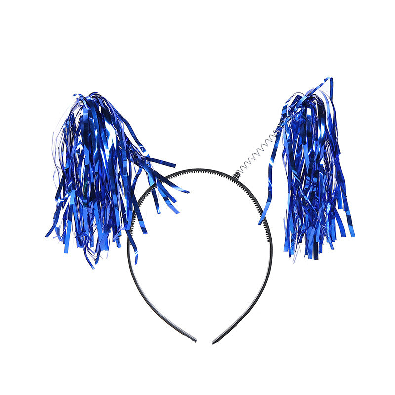 Wholesale Color Rain Silk Fabric Hair Hoop 10PCS