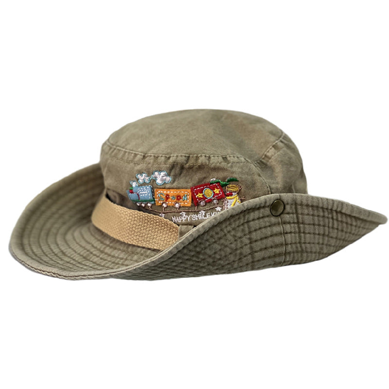 Wholesale Acrylic Embroidery Washed Distressed Cowboy Hat