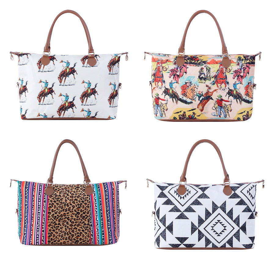 Wholesale Synthetic Leather Cow Pattern Travel Bag