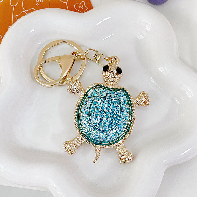 Wholesale Diamond Studded Turtle Metal Keychains