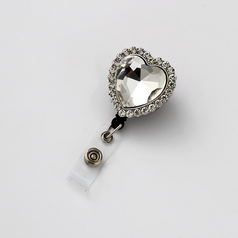 Wholesale Heart-shaped Diamond Telescopic Alloy Keychain