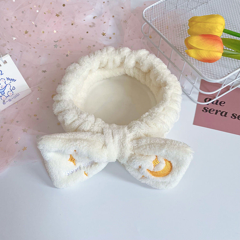 Wholesale Fabric Embroidery Bow Tie Hair Hoop