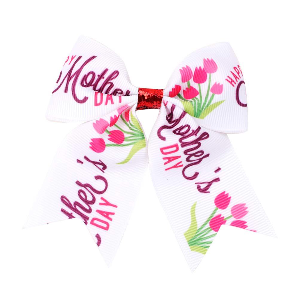Wholesale Mother's Day Bows Cloth Hair Clips