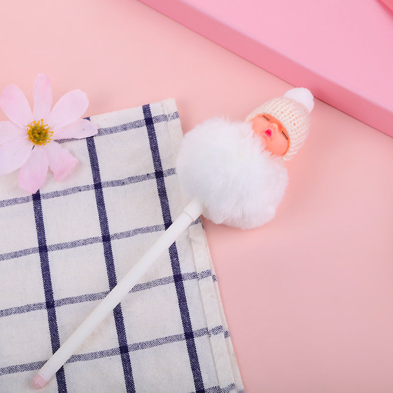 Wholesale Doll Hair Ball Plastic Ballpoint Pen