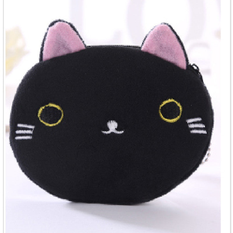 Bolso de monedas de gato de dibujos animados de poliéster al por mayor