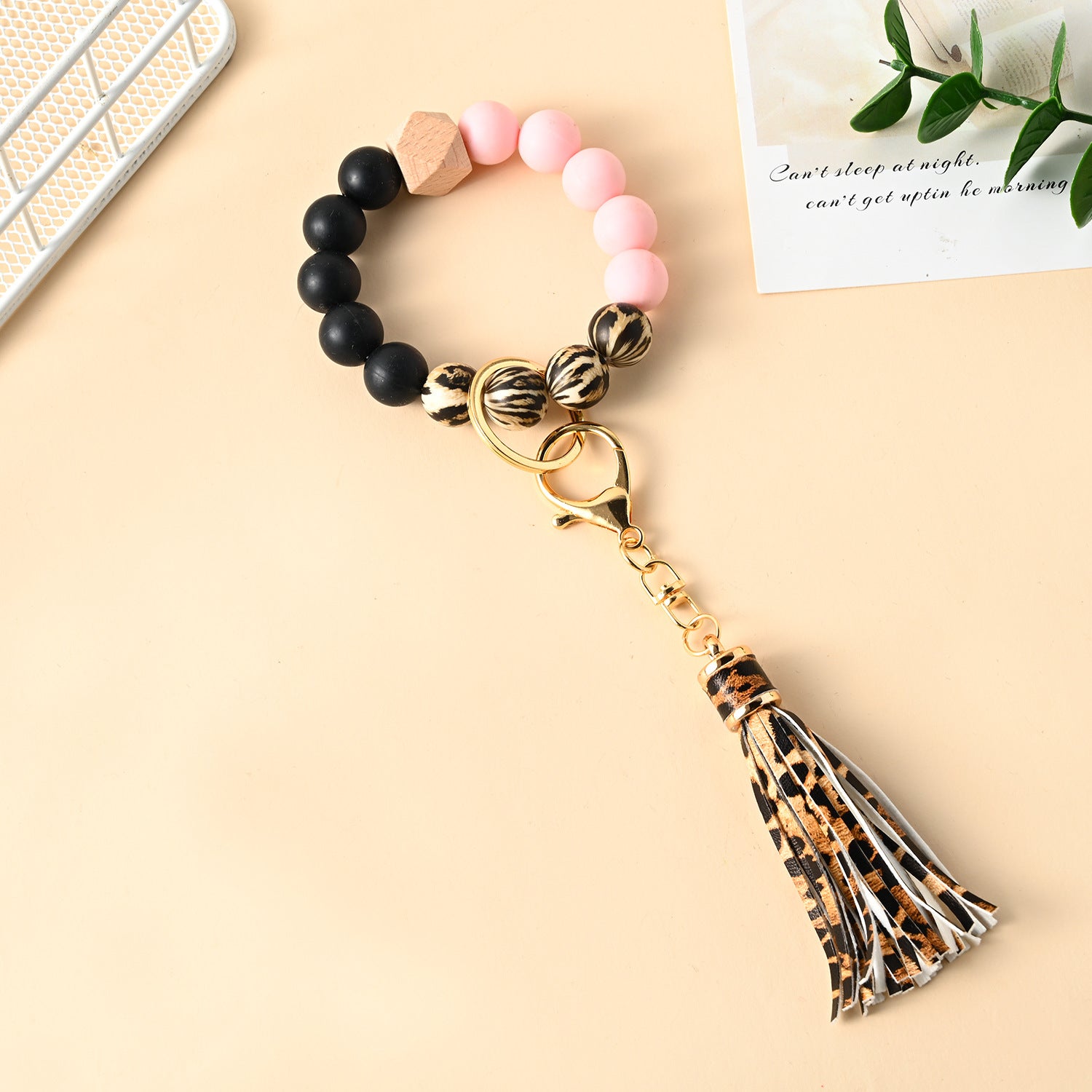 Wholesale Tassel Anti-lost Acrylic Wrist Keychain