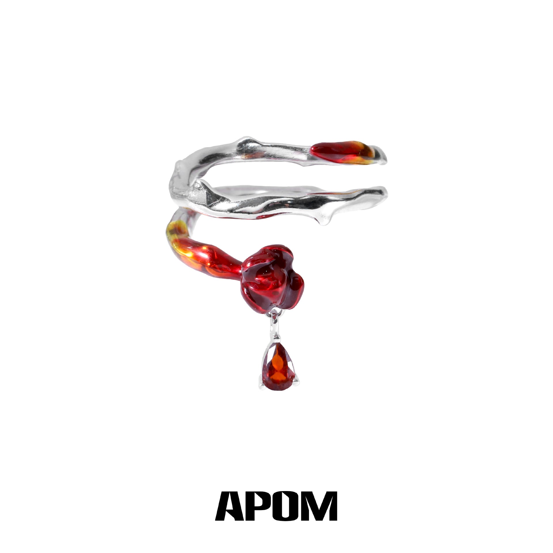 Wholesale Sterling Silver Niche Red Rose Copper Rings