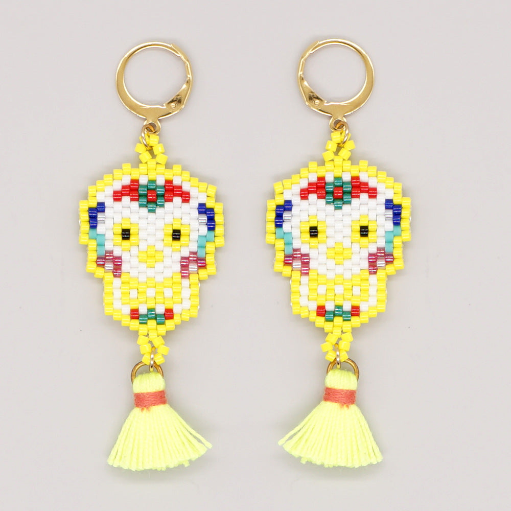 Wholesale Ethnic Style Tassel Beads Earrings