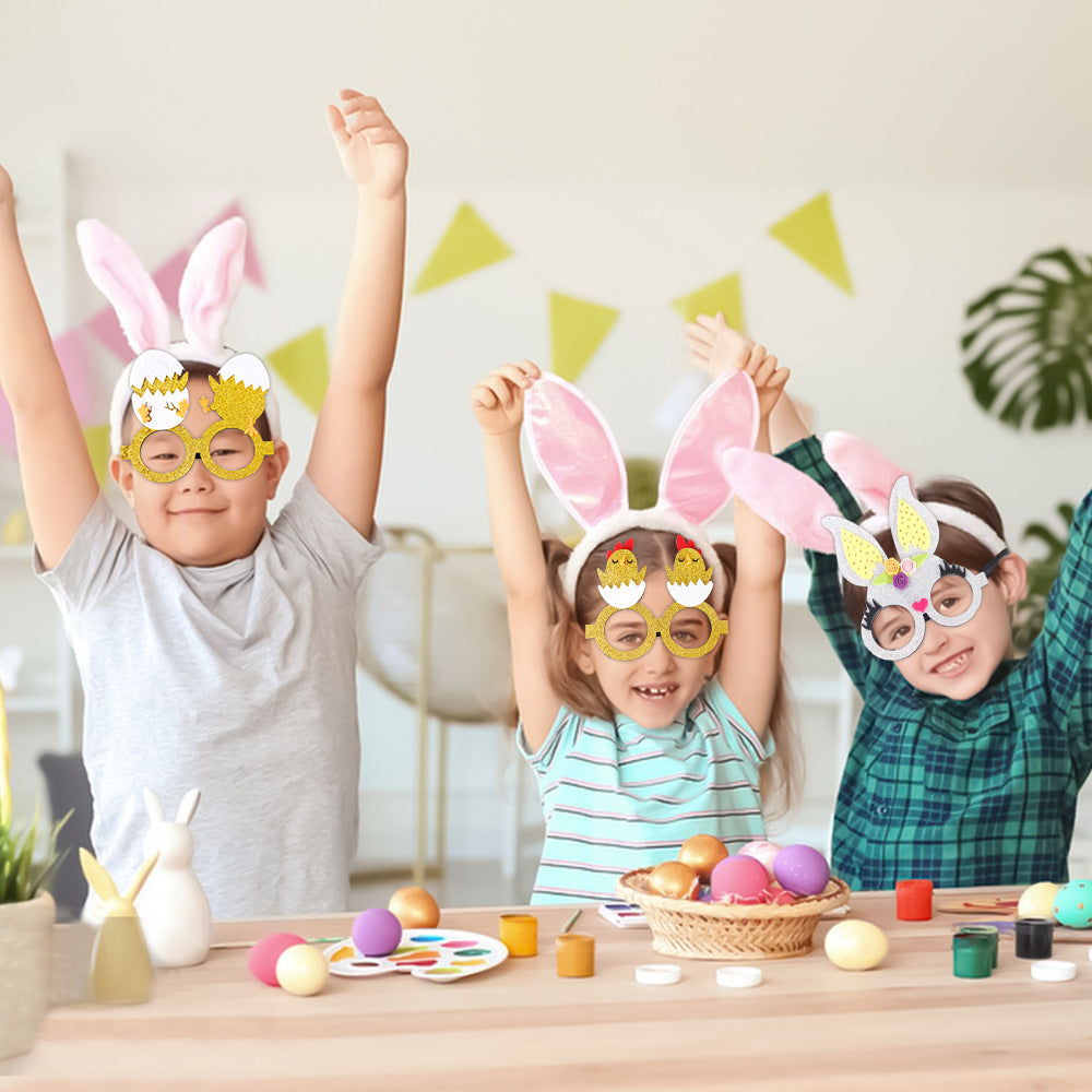 Wholesale Plastic Easter Chick Bunny Egg Glasses Frame