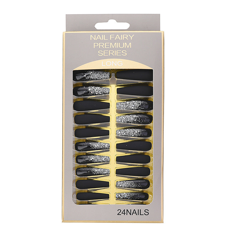 Comercio al por mayor mate mate degradado francés parche largo arte de uñas