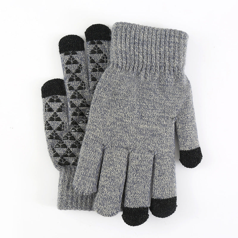 Wholesale Winter Thickened Anti-slip Woolen Touch Screen Gloves for Winter