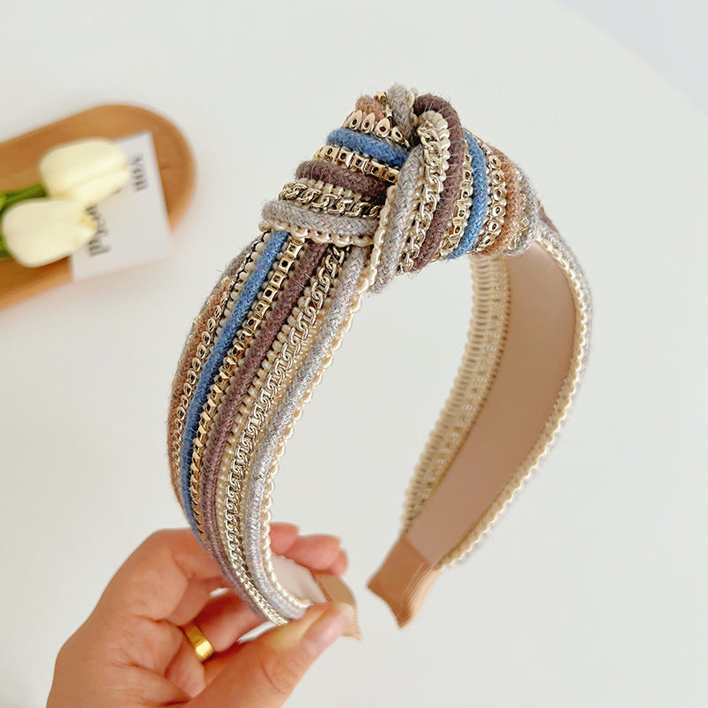 Diademas Anudadas De Impresión Simple al por mayor