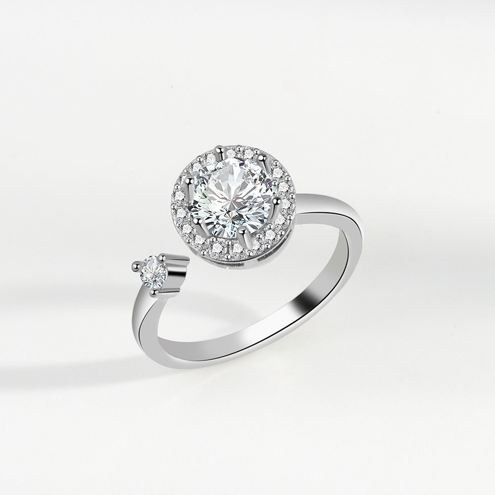 Wholesale Zircon Rotary Stone Copper Rings