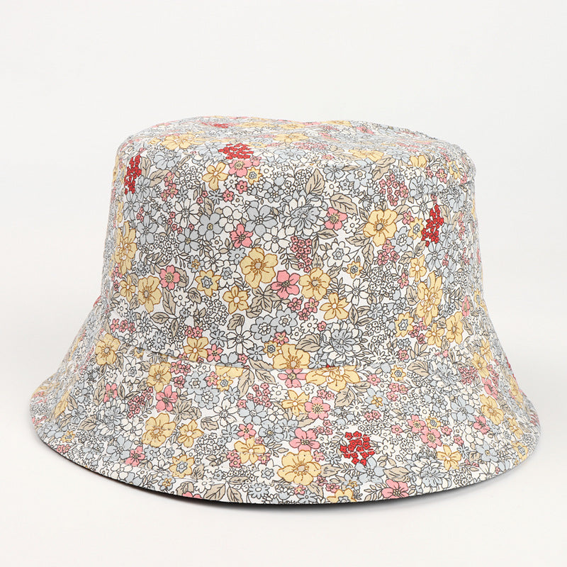 Wholesale Cotton Small Chrysanthemum Double-sided Print Bucket Hat