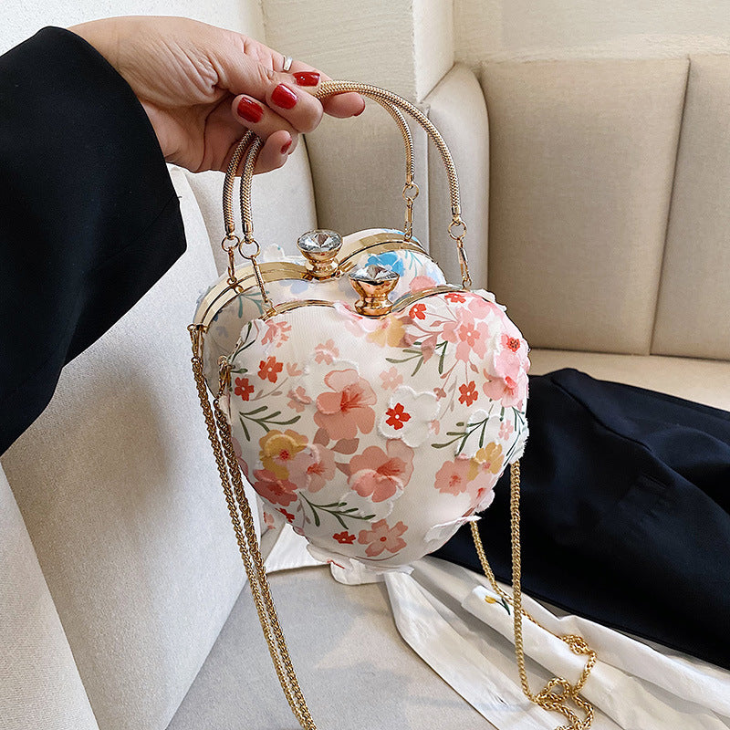 Bolso De Hombro Con Estampado De Terciopelo En Forma De Corazón al por mayor