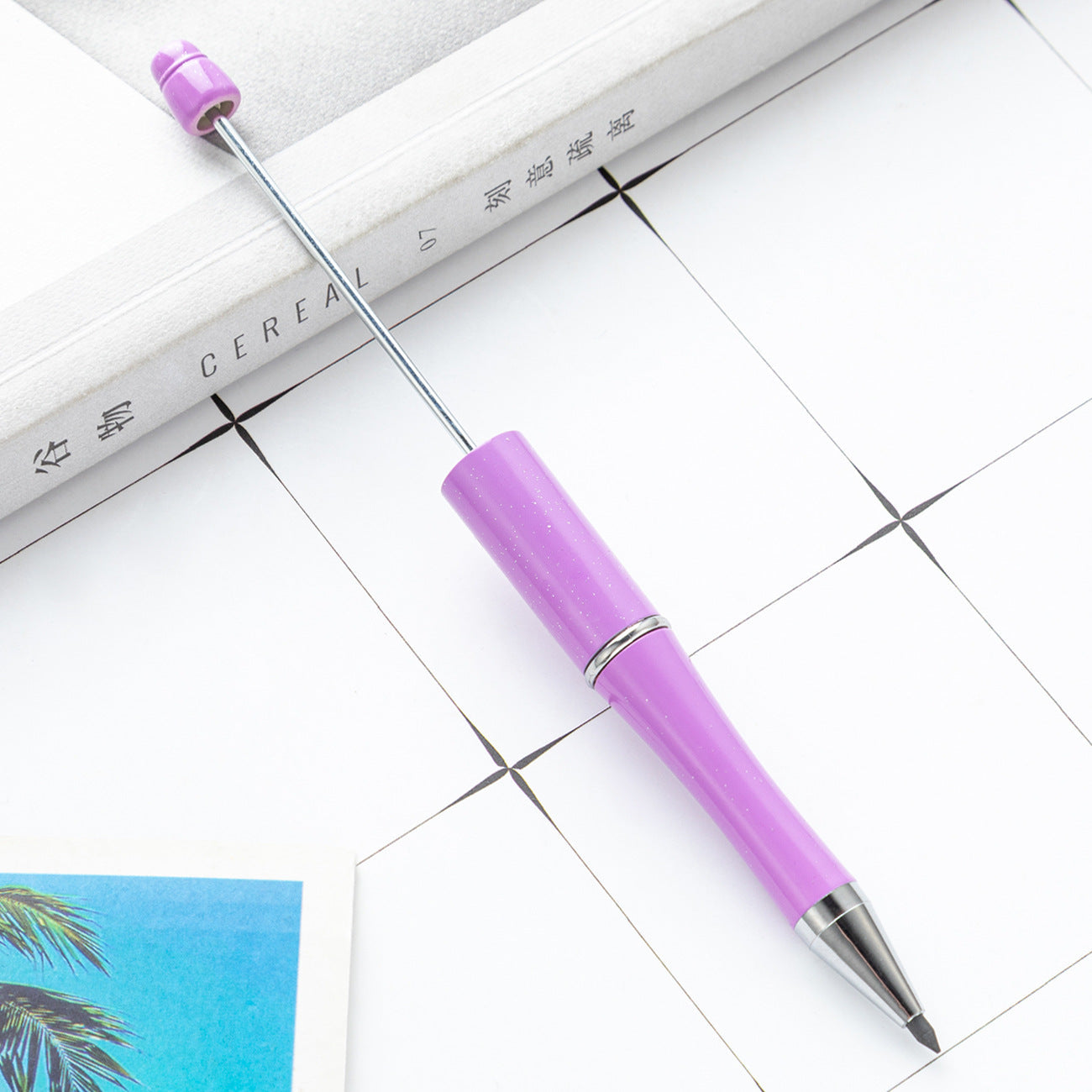 Wholesale 100pcs Plastic Beaded Pencil No Sharpening No Ink Continuous Writing Pencil