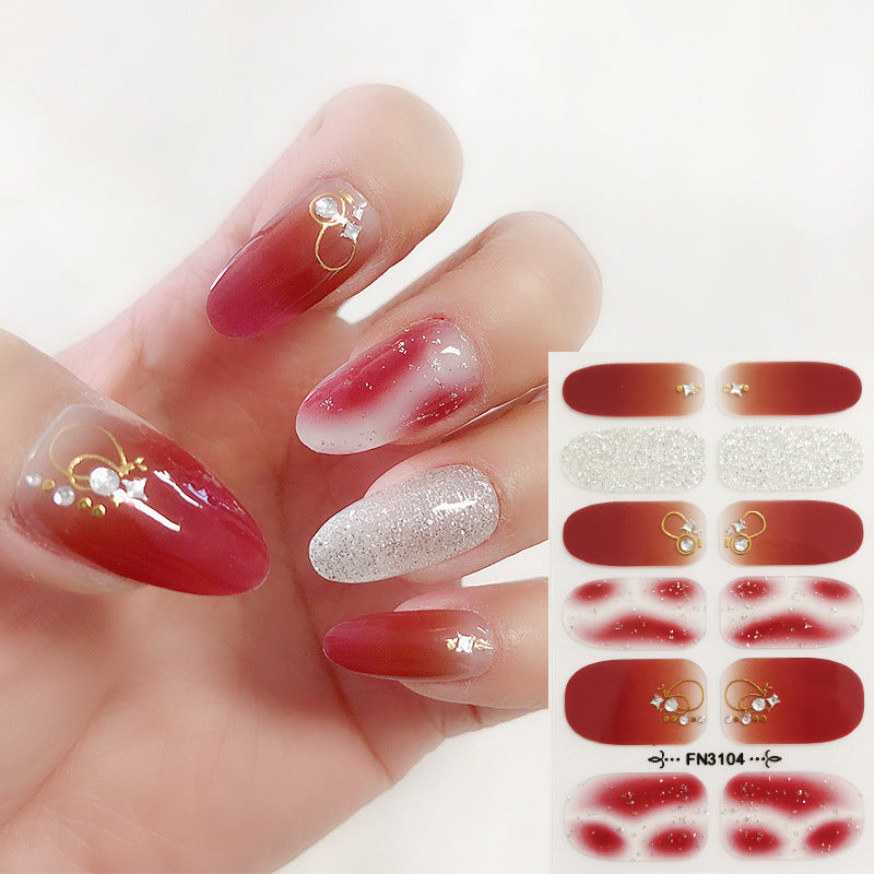 Wholesale Plastic Flash Powder Gilded Nail Stickers