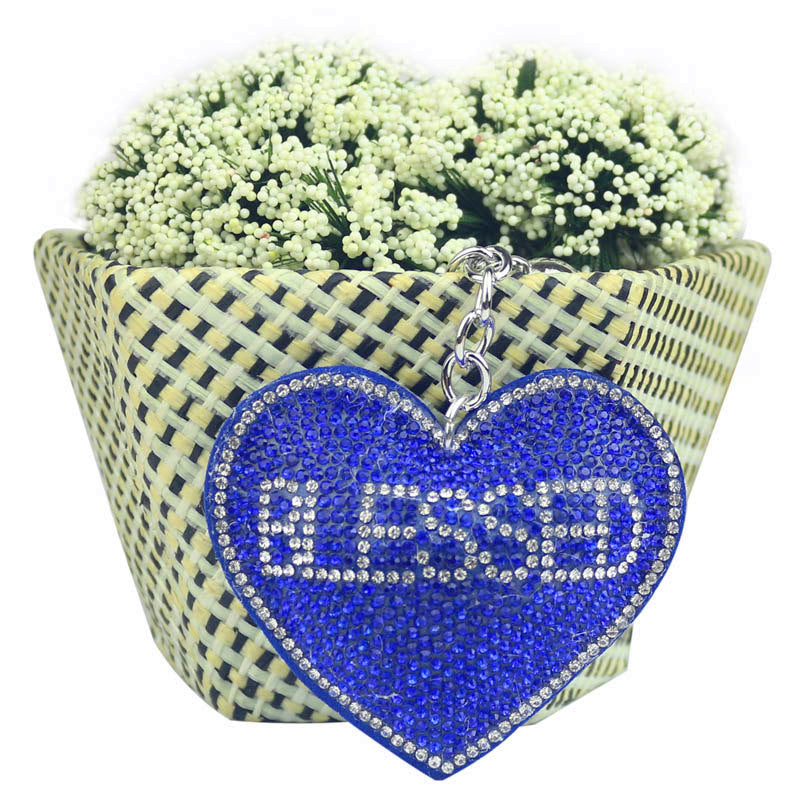 Venta al por mayor Llavero De Corazón De Diamantes De Imitación