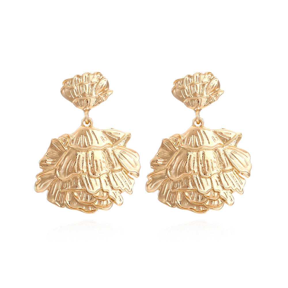 Wholesale Vintage Flower Alloy Earrings