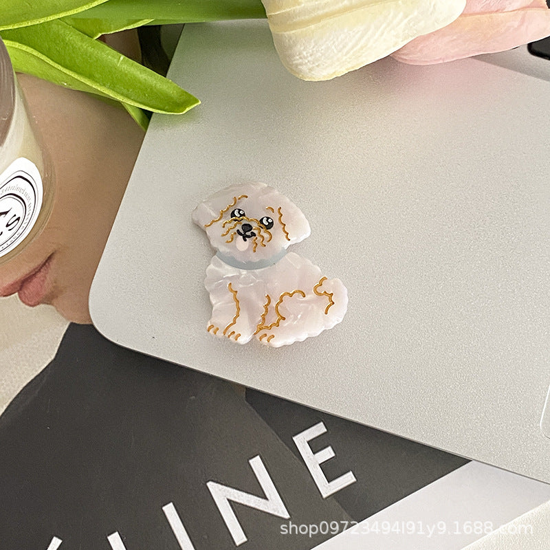 Wholesale Cartoon Cute Puppy Acetic Acid Plate Hairpin