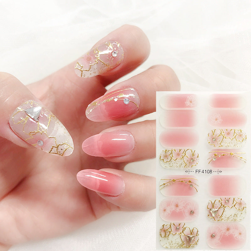 Wholesale Plastic 5d Embossed Lace Nail Stickers
