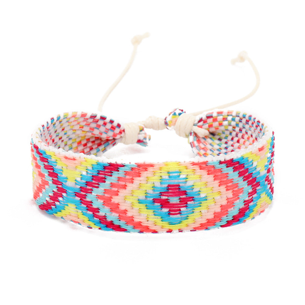 Wholesale Bohemian Vintage Argyle Cotton Bracelet